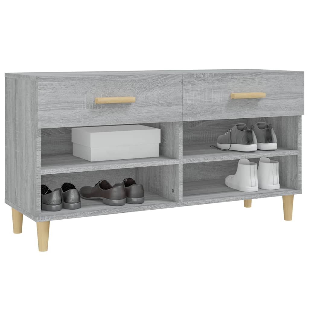 Schuhschrank Grau Sonoma 102x35x55 cm Holzwerkstoff - Pazzar.ch