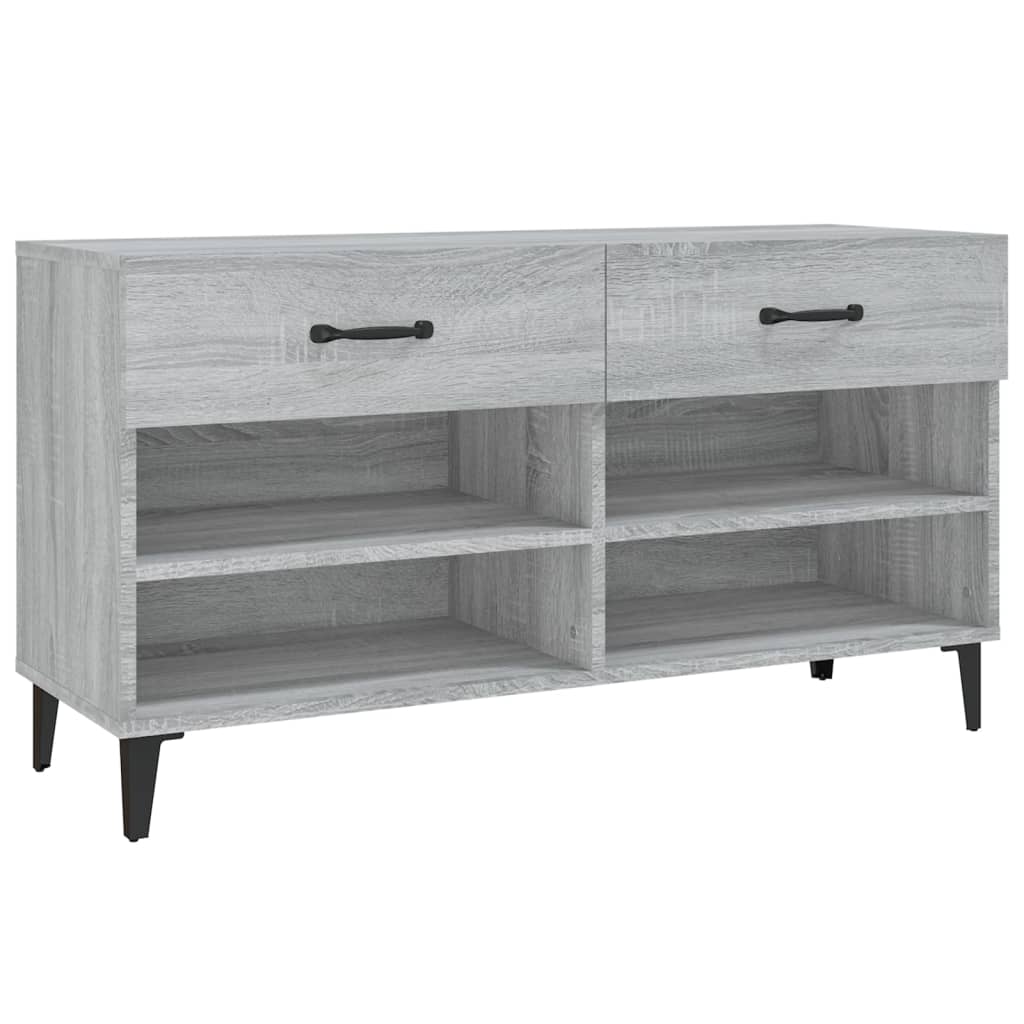 Schuhschrank Grau Sonoma 102x35x55 cm Holzwerkstoff - Pazzar.ch