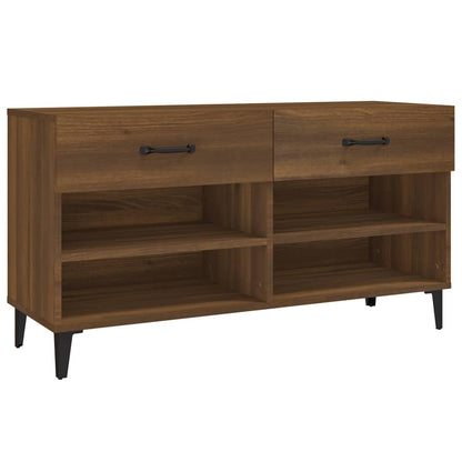Schuhschrank Braun Eichen-Optik 102x35x55 cm Holzwerkstoff - Pazzar.ch