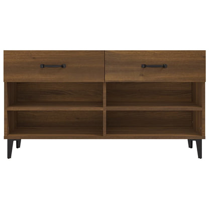 Schuhschrank Braun Eichen-Optik 102x35x55 cm Holzwerkstoff - Pazzar.ch