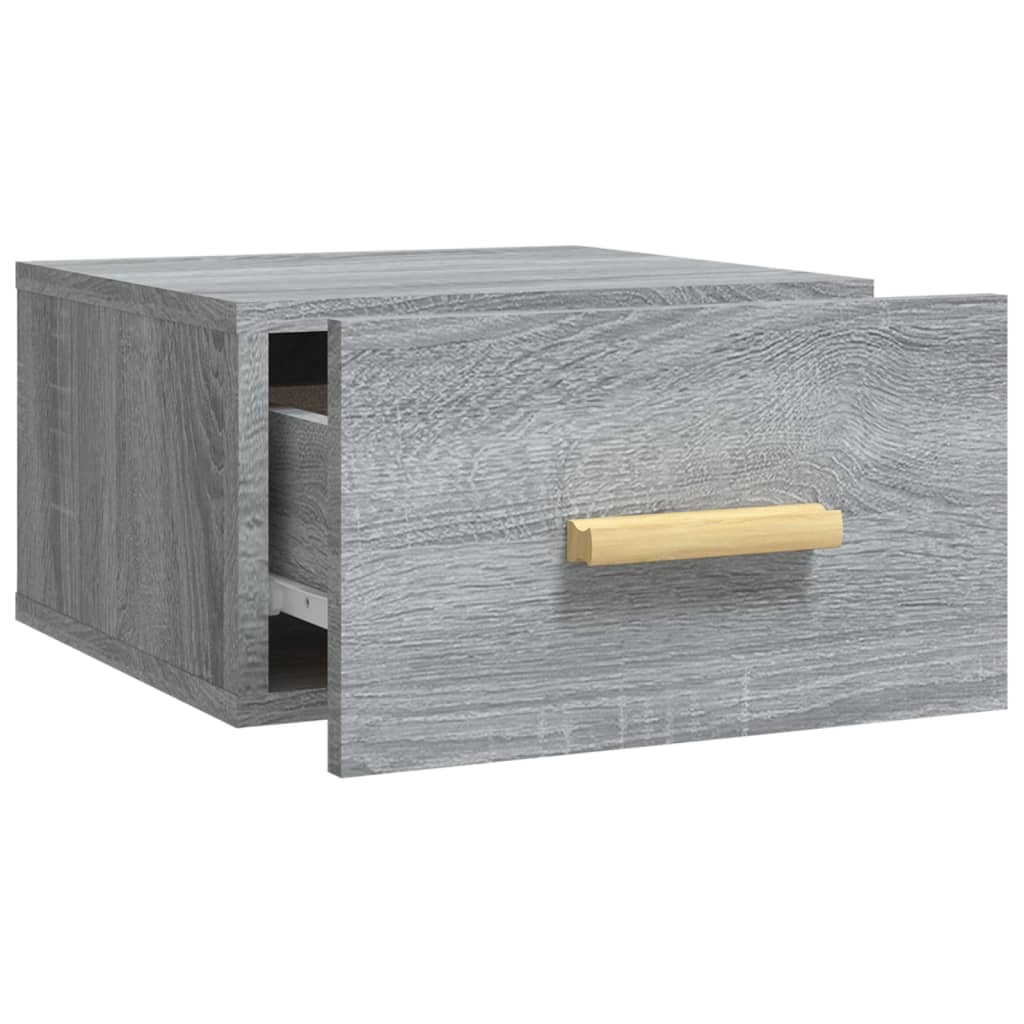 Wand-Nachttische 2 Stk. Grau Sonoma 35x35x20 cm - Pazzar.ch