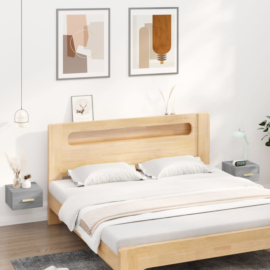 Wand-Nachttische 2 Stk. Grau Sonoma 35x35x20 cm - Pazzar.ch