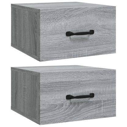 Wand-Nachttische 2 Stk. Grau Sonoma 35x35x20 cm - Pazzar.ch