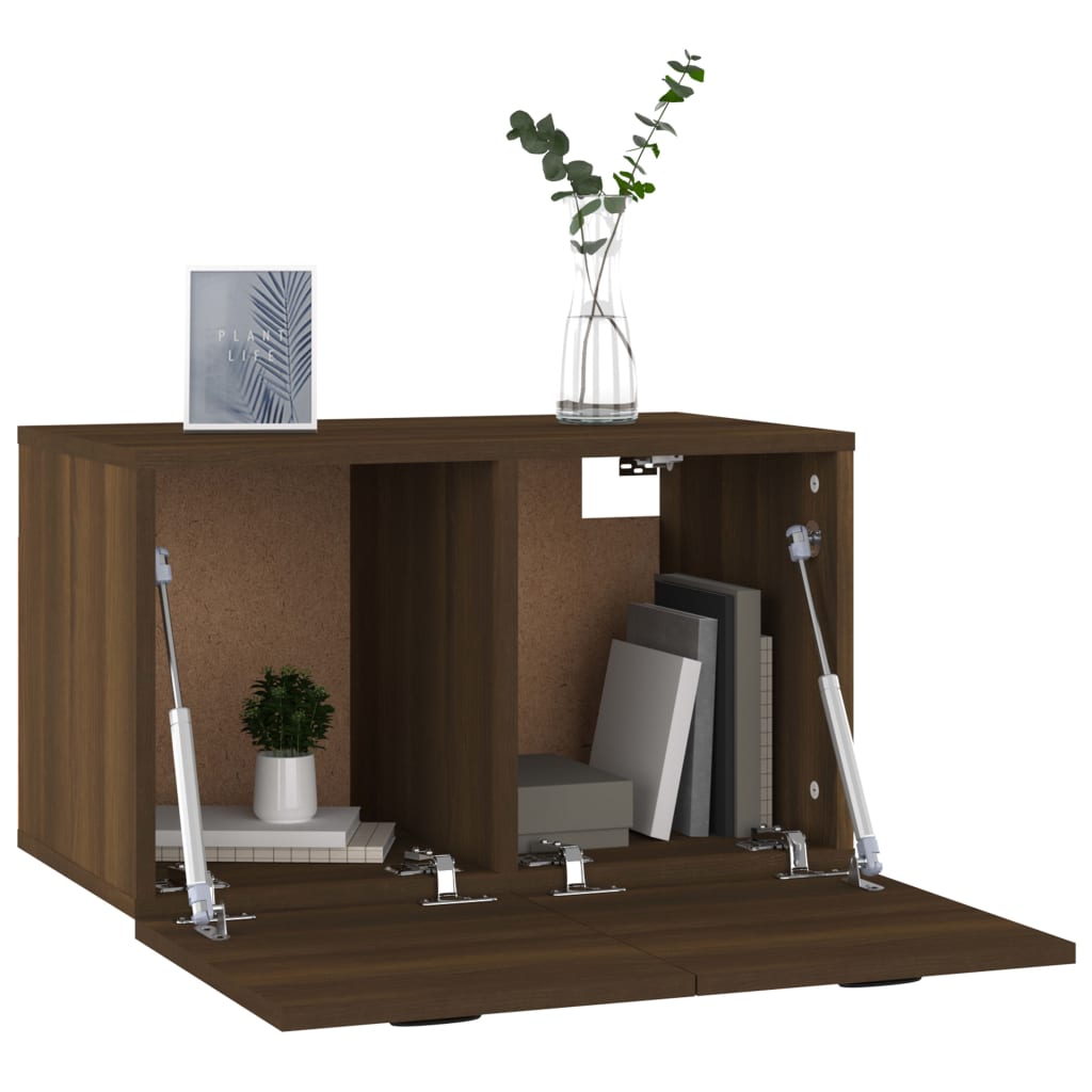 Wandschrank Braun Eichen-Optik 60x36,5x35 cm Holzwerkstoff - Pazzar.ch