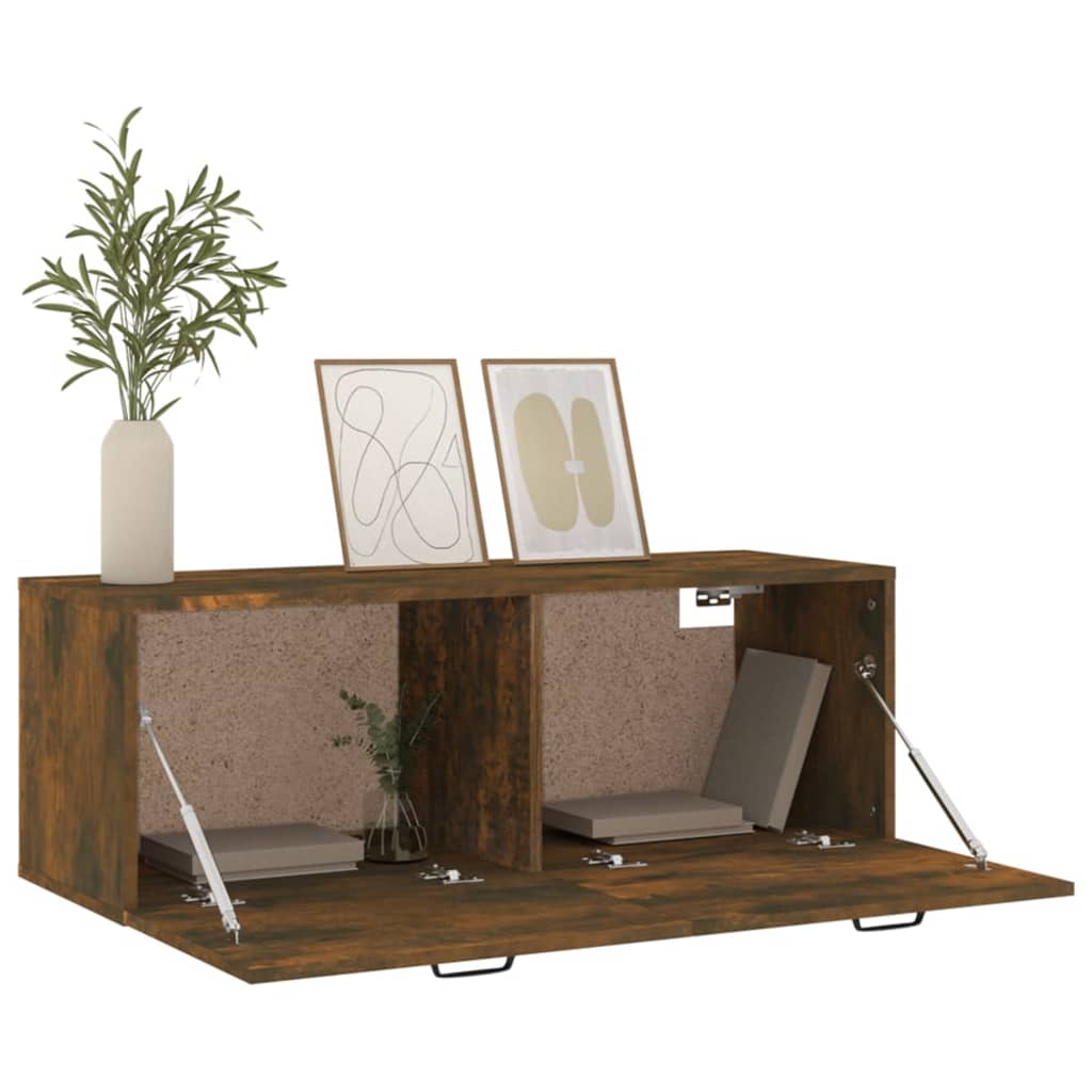 Wandschrank Räuchereiche 100x36,5x35 cm Holzwerkstoff - Pazzar.ch