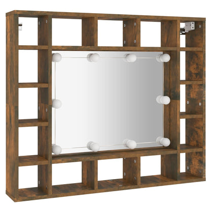 Spiegelschrank mit LED Räuchereiche 91x15x76,5 cm - Pazzar.ch