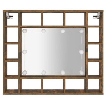 Spiegelschrank mit LED Räuchereiche 91x15x76,5 cm - Pazzar.ch