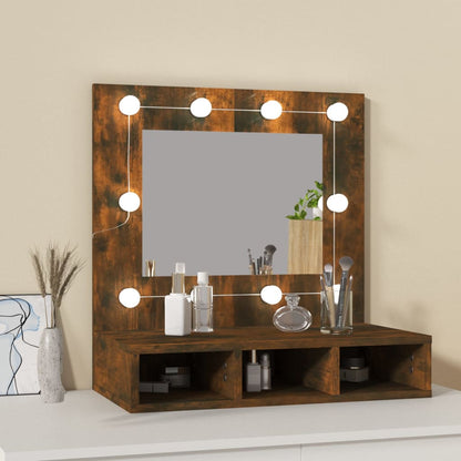 Spiegelschrank mit LED Räuchereiche 60x31,5x62 cm - Pazzar.ch