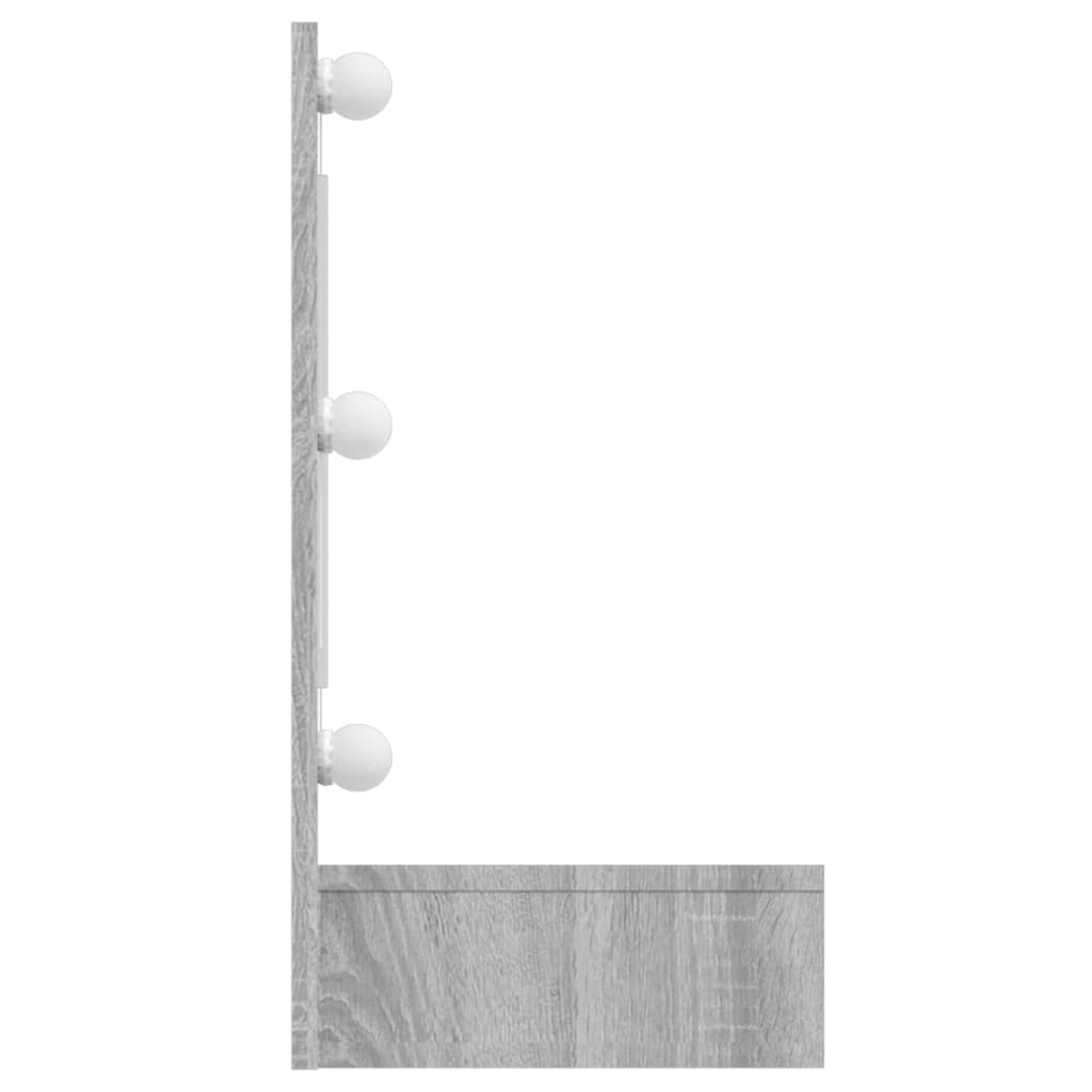 Spiegelschrank mit LED Grau Sonoma 90x31,5x62 cm - Pazzar.ch