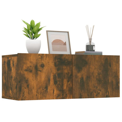 TV-Schränke 2 Stk. Räuchereiche 80x30x30 cm Holzwerkstoff - Pazzar.ch