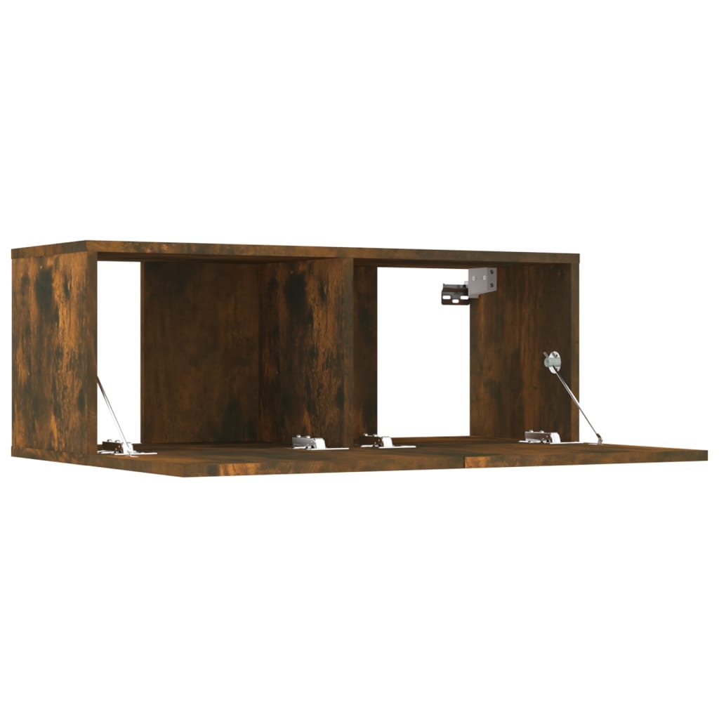 TV-Schränke 2 Stk. Räuchereiche 80x30x30 cm Holzwerkstoff - Pazzar.ch