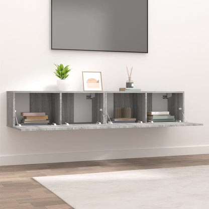 TV-Schränke 2 Stk. Grau Sonoma 80x30x30 cm Holzwerkstoff - Pazzar.ch