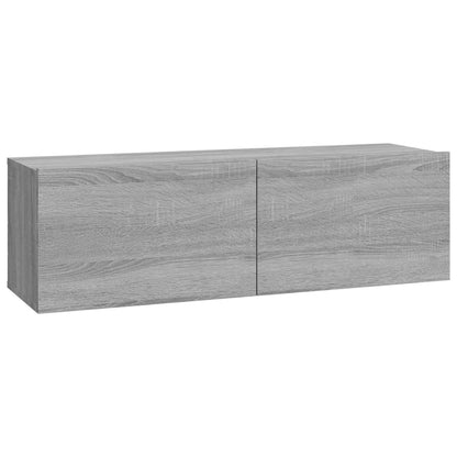 TV-Wandschränke 2 Stk. Grau Sonoma 100x30x30 cm Holzwerkstoff - Pazzar.ch