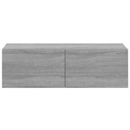 TV-Wandschränke 2 Stk. Grau Sonoma 100x30x30 cm Holzwerkstoff - Pazzar.ch