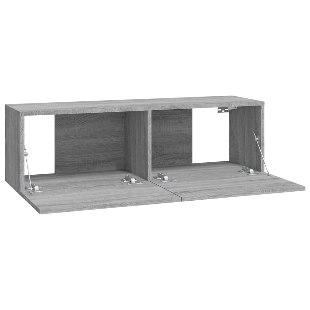 TV-Wandschränke 2 Stk. Grau Sonoma 100x30x30 cm Holzwerkstoff - Pazzar.ch