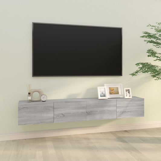 TV-Wandschränke 2 Stk. Grau Sonoma 100x30x30 cm Holzwerkstoff - Pazzar.ch