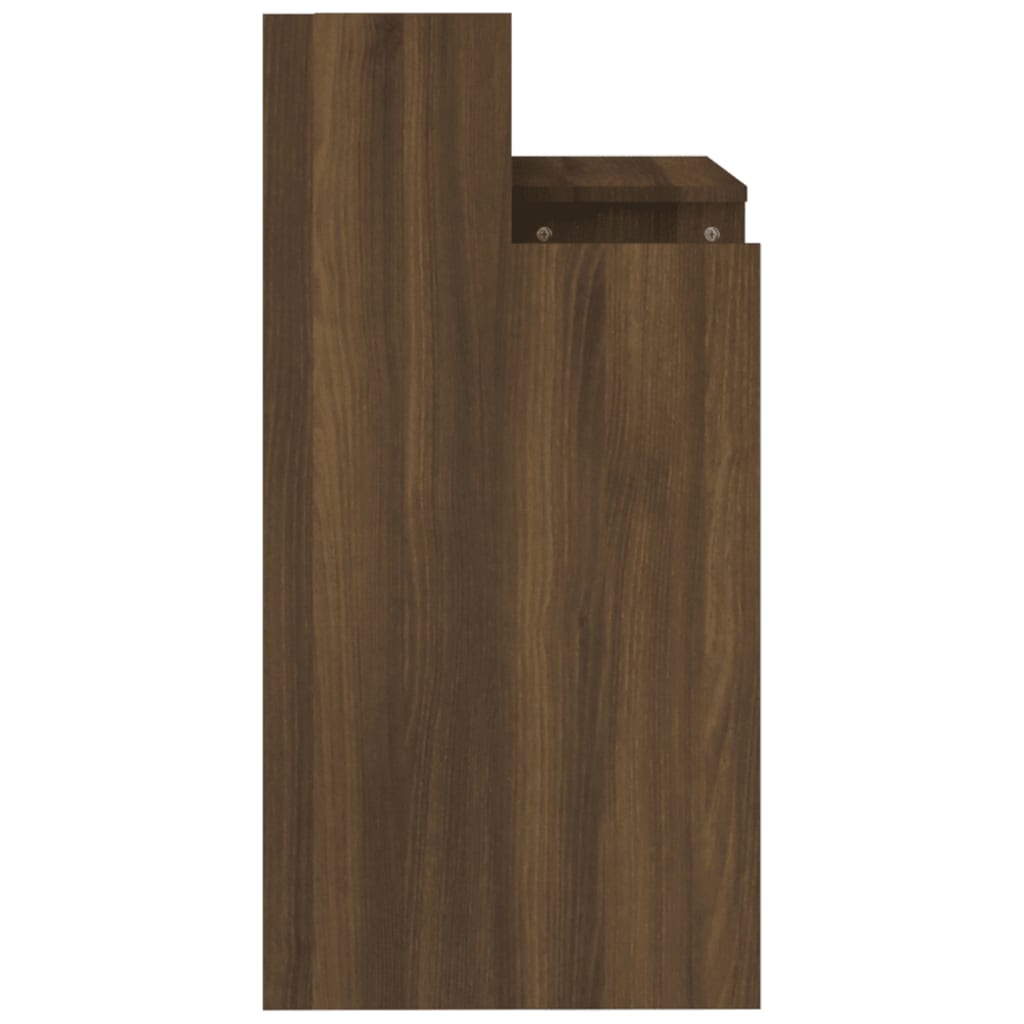 Schreibtisch mit LEDs Braun Eiche-Optik 97x45x90 Holzwerkstoff - Pazzar.ch