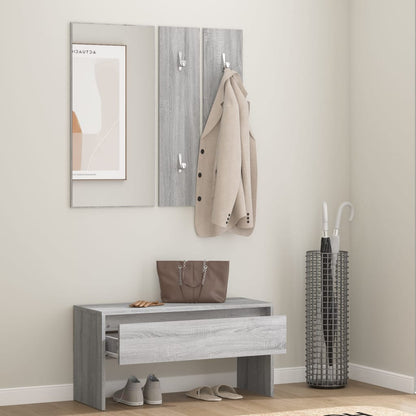 Flurmöbel-Set Grau Sonoma Holzwerkstoff - Pazzar.ch