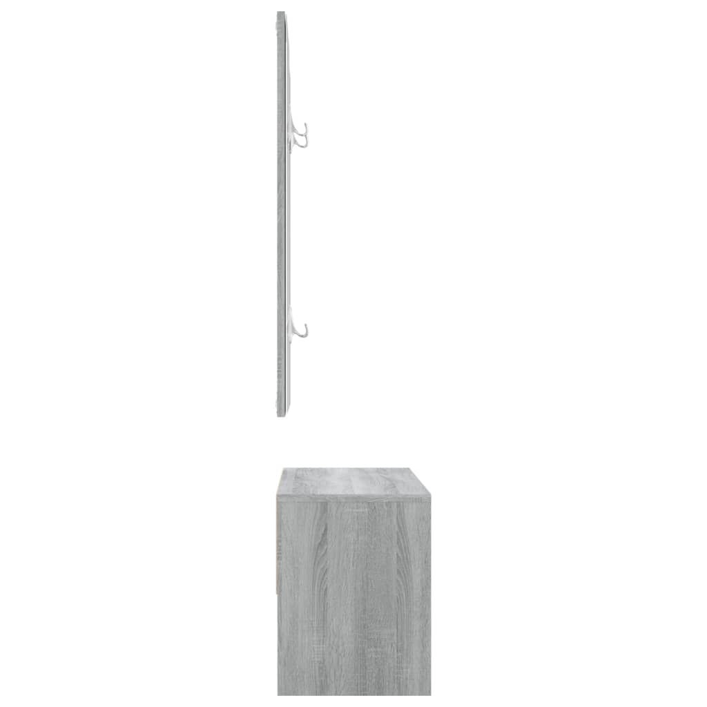 Flurmöbel-Set Grau Sonoma Holzwerkstoff - Pazzar.ch