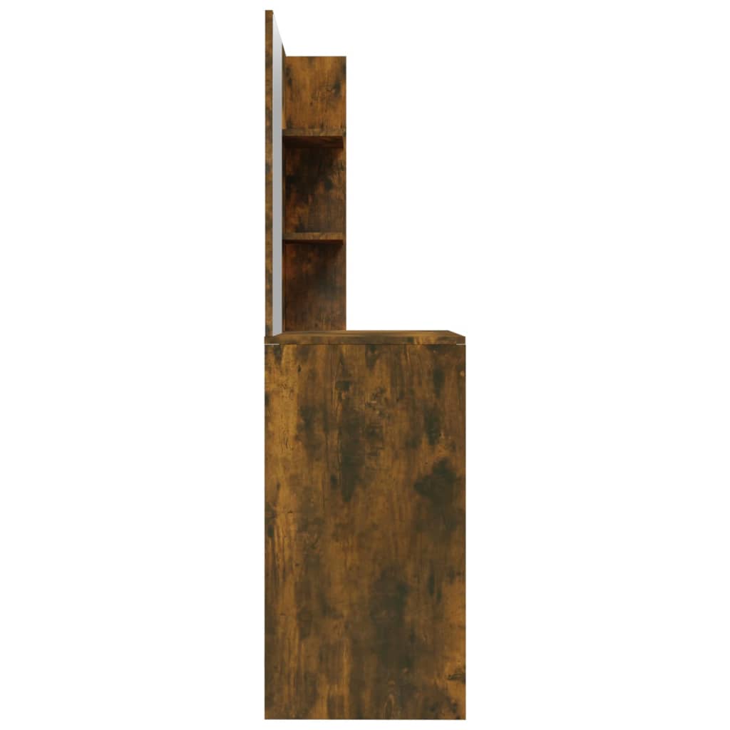 Schminktisch mit Spiegel Räuchereiche 74,5x40x141 cm - Pazzar.ch