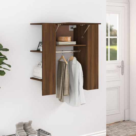Flurschrank Braun Eichen-Optik 97,5x37x99 cm Holzwerkstoff - Pazzar.ch