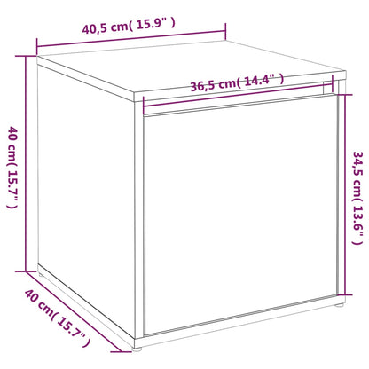 Schubladenbox Grau Sonoma 40,5x40x40 cm Holzwerkstoff - Pazzar.ch