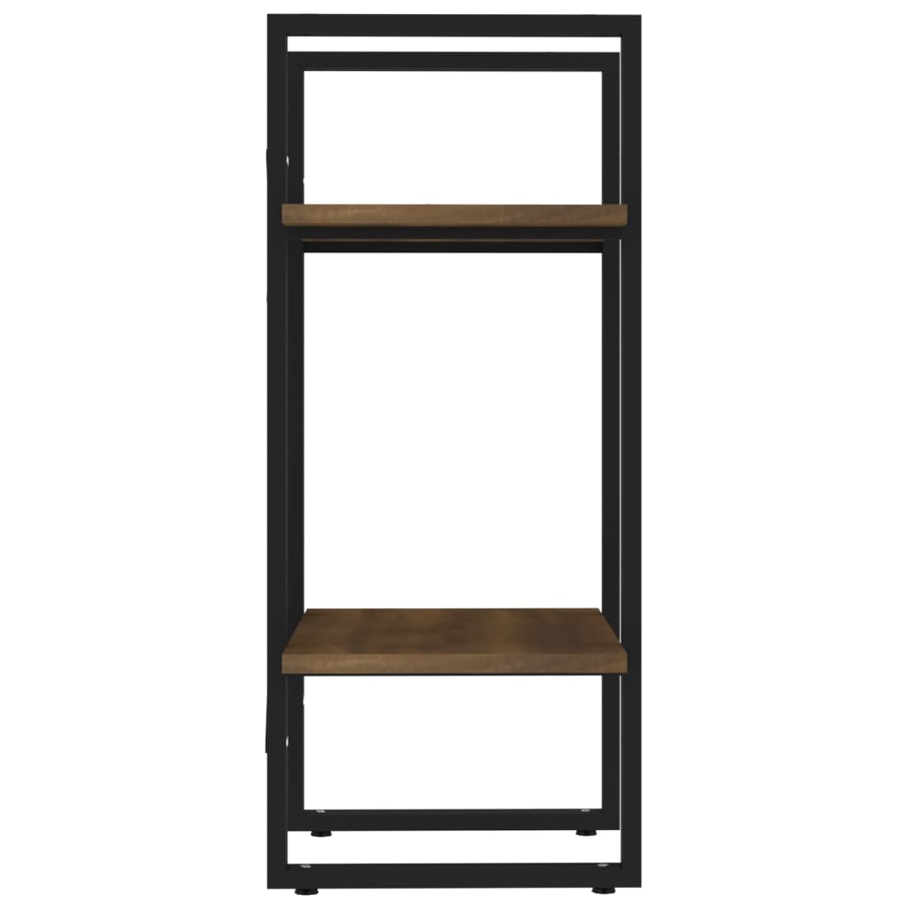 Bücherregal 2 Fächer Braun Eiche-Optik 40x30x70cm Holzwerkstoff - Pazzar.ch
