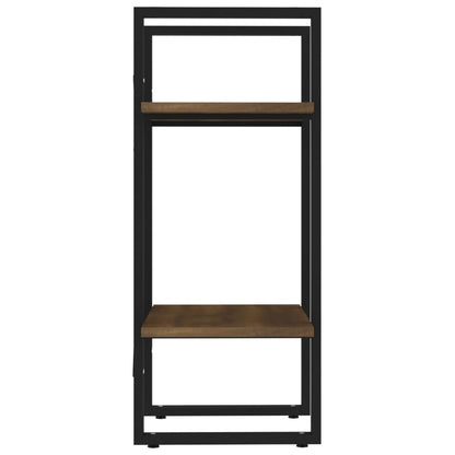 Bücherregal 2 Fächer Braun Eiche-Optik 40x30x70cm Holzwerkstoff - Pazzar.ch
