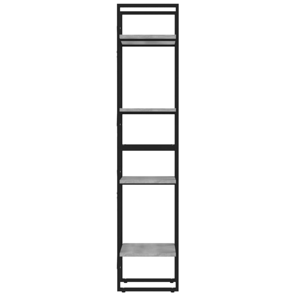 Bücherregal 4 Fächer Grau Sonoma 40x30x140 cm Holzwerkstoff - Pazzar.ch