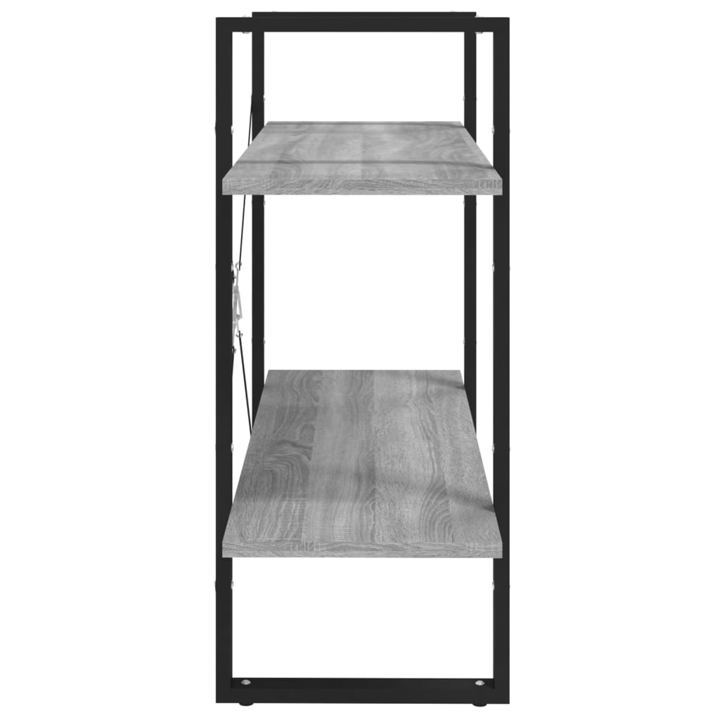 Bücherregal 2 Fächer Grau Sonoma 80x30x70 cm Holzwerkstoff - Pazzar.ch