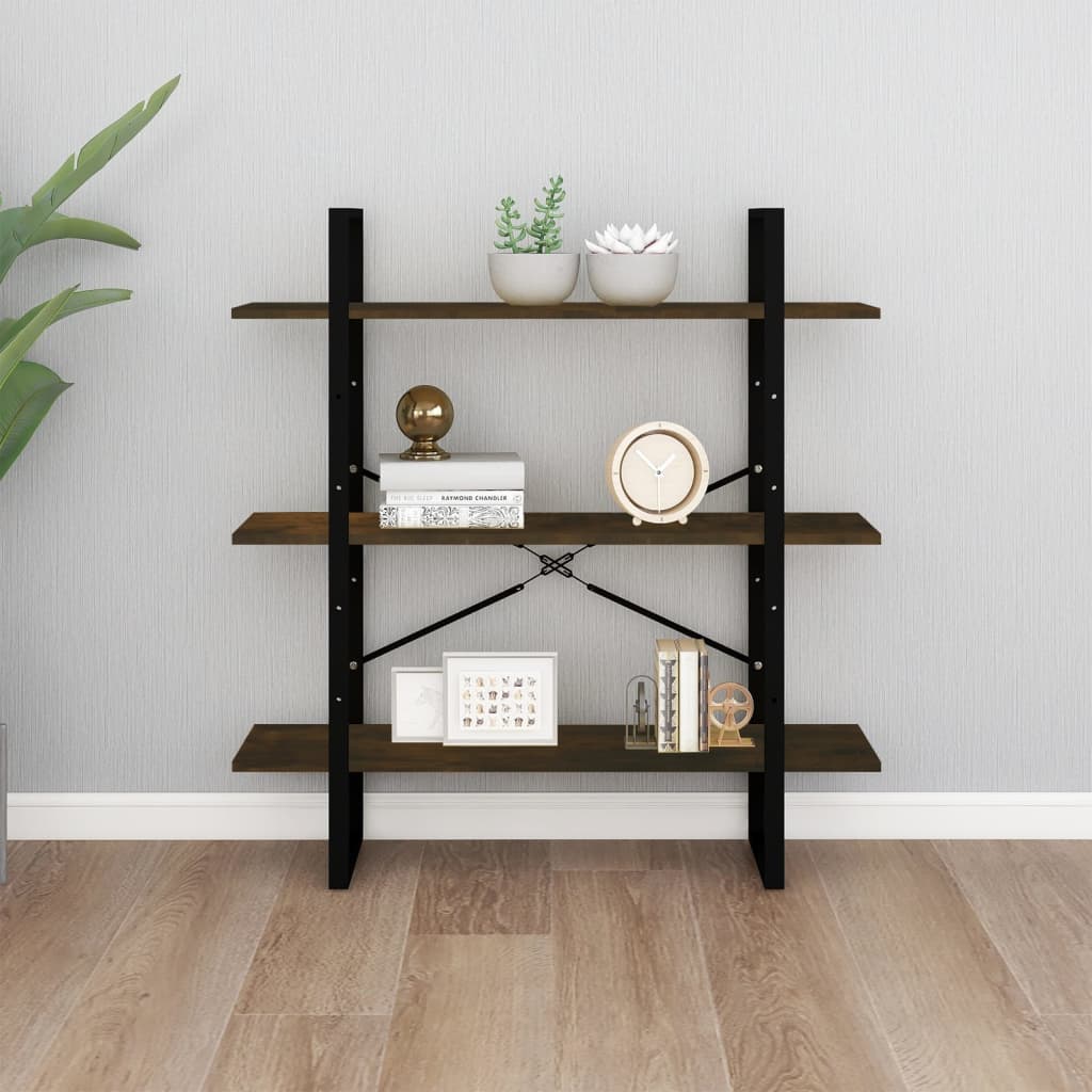 Bücherregal Räuchereiche 100x30x105 cm Holzwerkstoff - Pazzar.ch