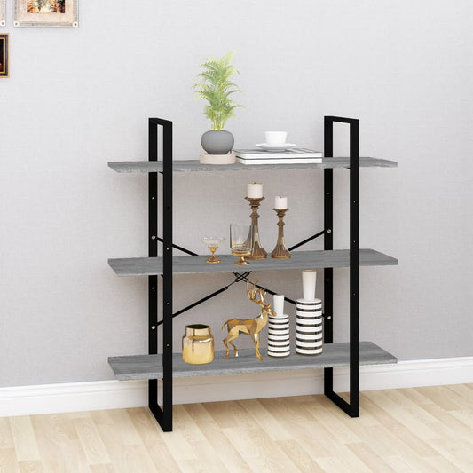 Bücherregal Grau Sonoma 100x30x105 cm Holzwerkstoff - Pazzar.ch