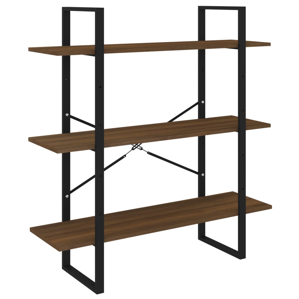 Bücherregal Braun Eichen-Optik 100x30x105 cm Holzwerkstoff - Pazzar.ch