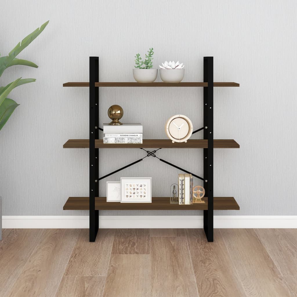Bücherregal Braun Eichen-Optik 100x30x105 cm Holzwerkstoff - Pazzar.ch