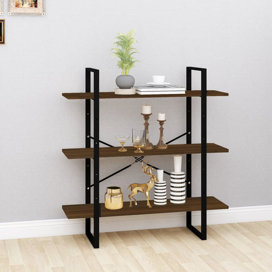 Bücherregal Braun Eichen-Optik 100x30x105 cm Holzwerkstoff - Pazzar.ch