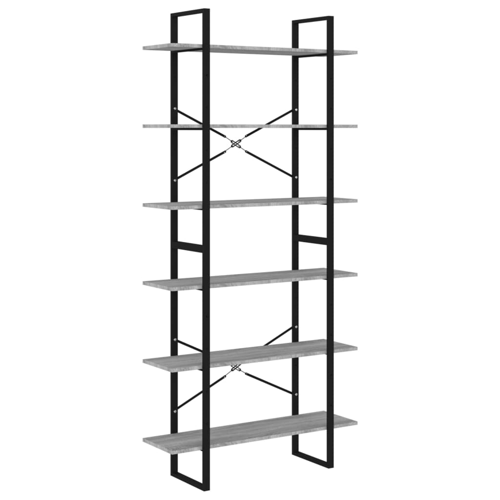 Hochschrank Grau Sonoma 100x30x210 cm Holzwerkstoff - Pazzar.ch