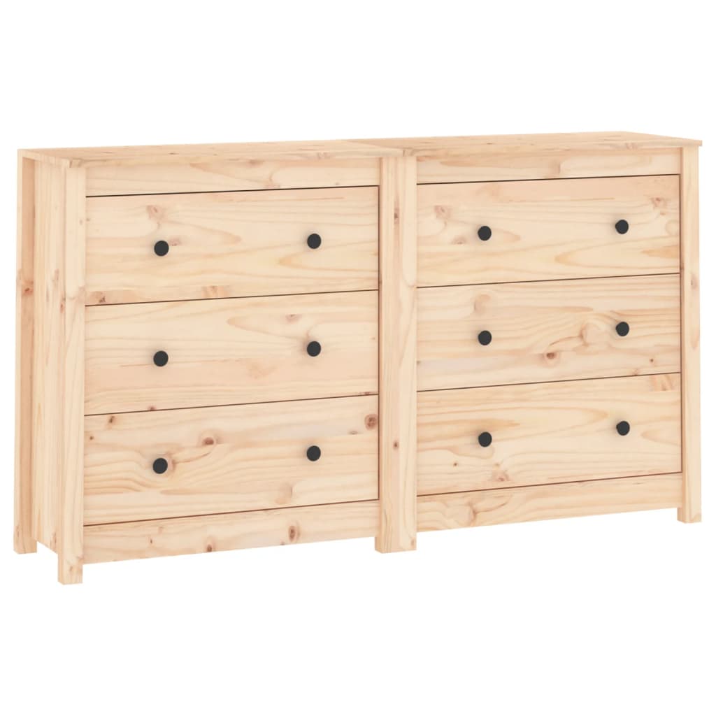 Sideboard 140x35x80 cm Massivholz Kiefer - Pazzar.ch
