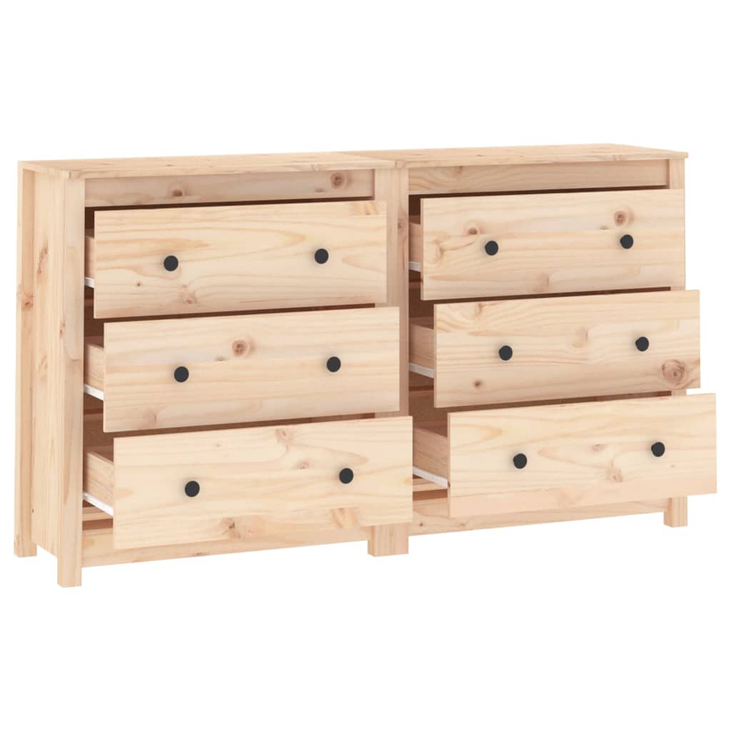 Sideboard 140x35x80 cm Massivholz Kiefer - Pazzar.ch