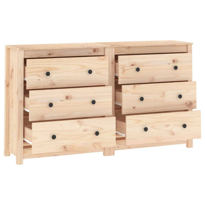 Sideboard 140x35x80 cm Massivholz Kiefer - Pazzar.ch