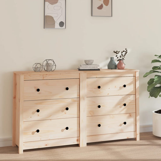 Sideboard 140x35x80 cm Massivholz Kiefer - Pazzar.ch