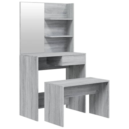 Schminktisch-Set Grau Sonoma 74,5x40x141 cm - Pazzar.ch