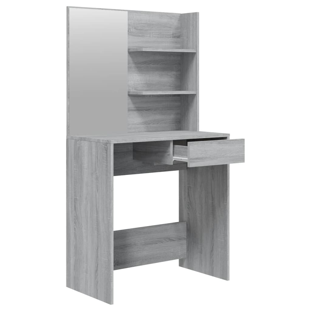 Schminktisch-Set Grau Sonoma 74,5x40x141 cm - Pazzar.ch