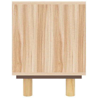 TV-Schrank Braun 105x30x40 cm Massivholz Kiefer Natur-Rattan - Pazzar.ch