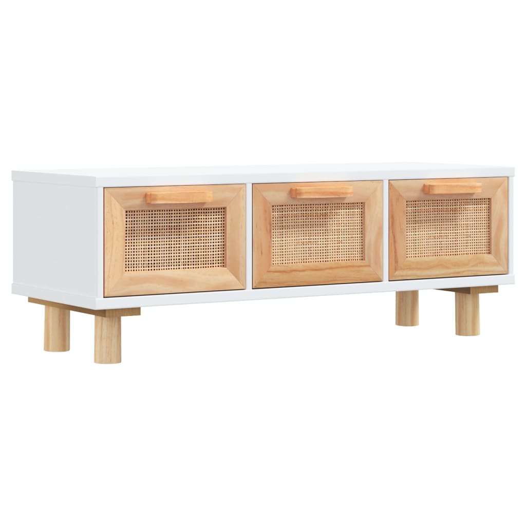 Couchtisch Weiß 80x40x30 cm Holzwerkstoff & Massivholz Kiefer - Pazzar.ch