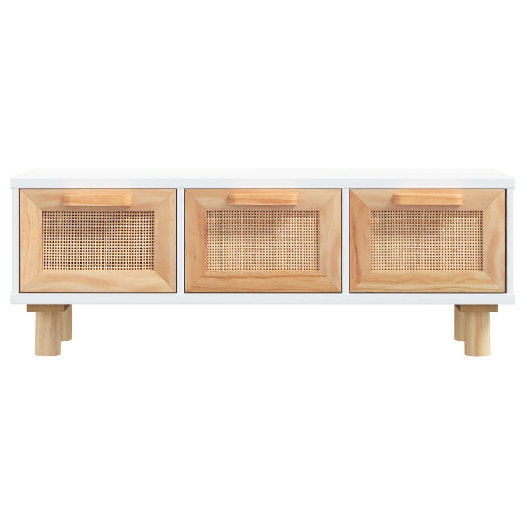 Couchtisch Weiß 80x40x30 cm Holzwerkstoff & Massivholz Kiefer - Pazzar.ch