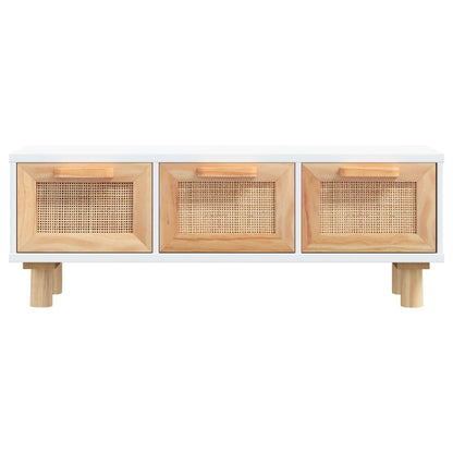 Couchtisch Weiß 80x40x30 cm Holzwerkstoff & Massivholz Kiefer - Pazzar.ch