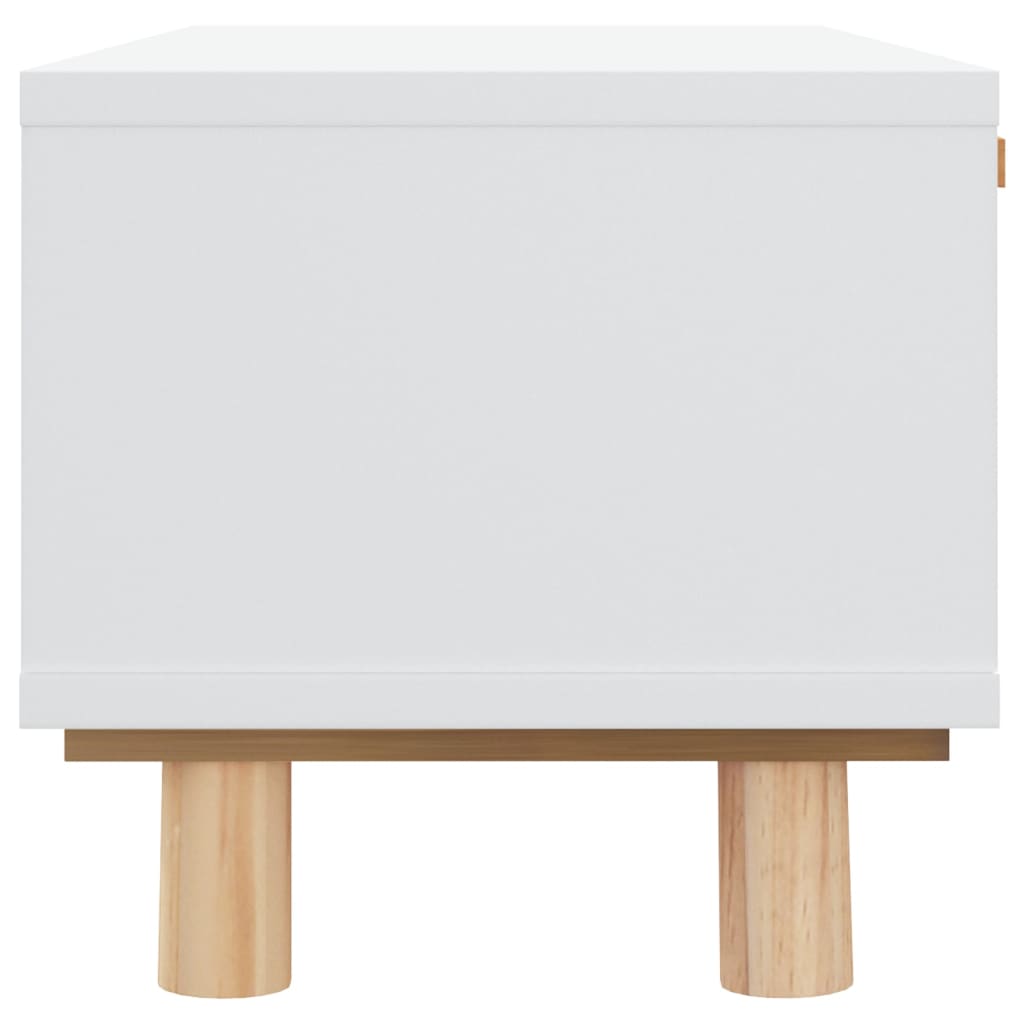 Couchtisch Weiß 80x40x30 cm Holzwerkstoff & Massivholz Kiefer - Pazzar.ch