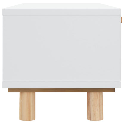 Couchtisch Weiß 80x40x30 cm Holzwerkstoff & Massivholz Kiefer - Pazzar.ch