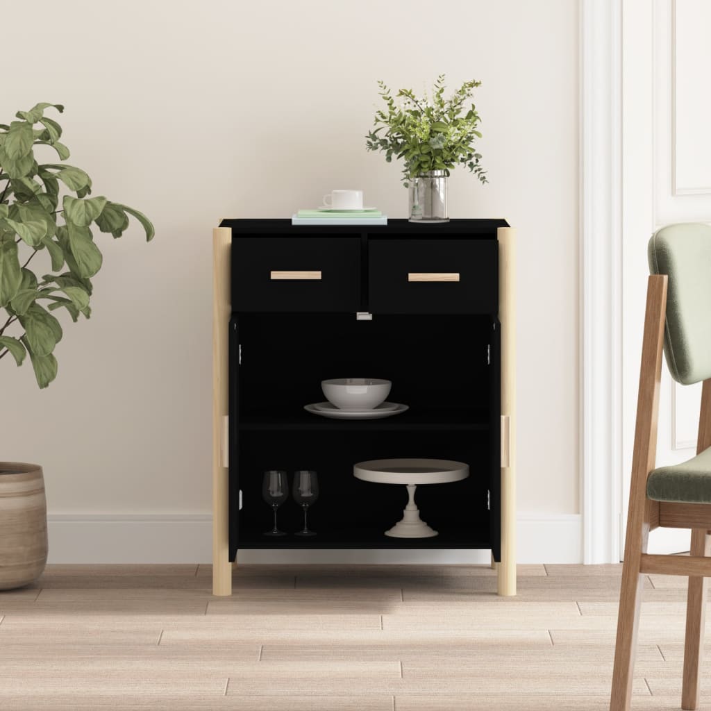 Sideboard Schwarz 62x38x75 cm Holzwerkstoff - Pazzar.ch