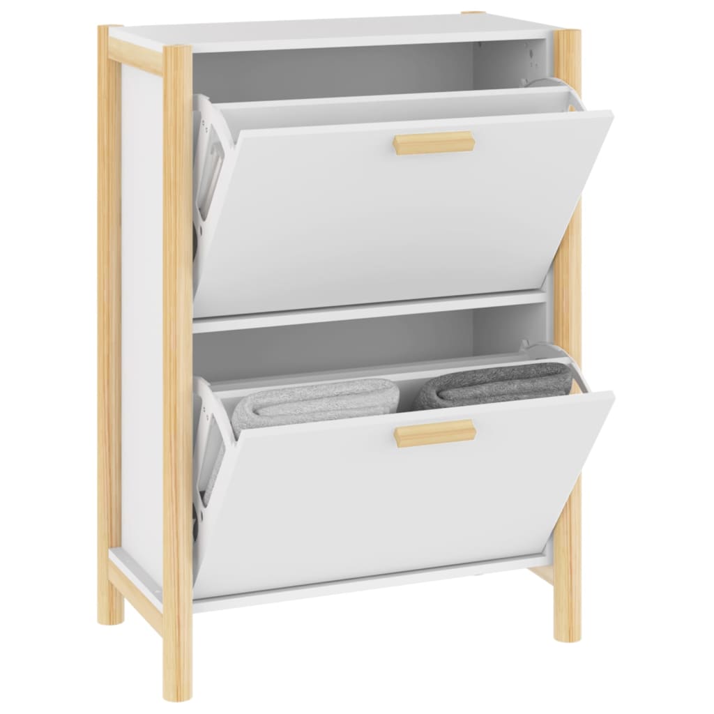Schuhschrank Weiß 57,5x33x80 cm Holzwerkstoff - Pazzar.ch